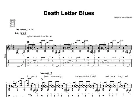  “Death Letter Blues” –  A Haunting Ballad Intertwining Raw Emotion and Soulful Slide Guitar